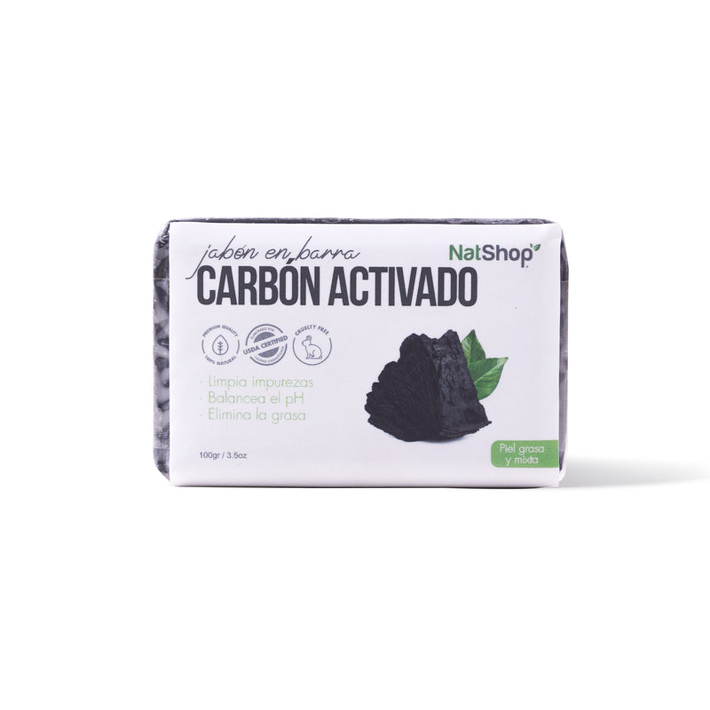 Jabón de carbón activado - 1 pieza