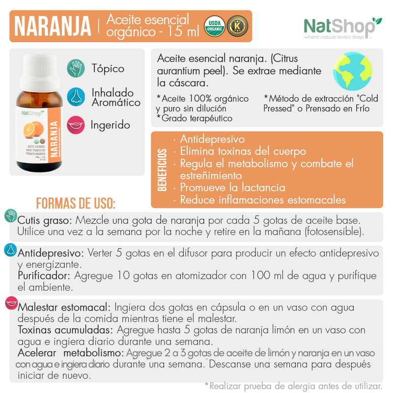 Naranja Orgánica 15ml