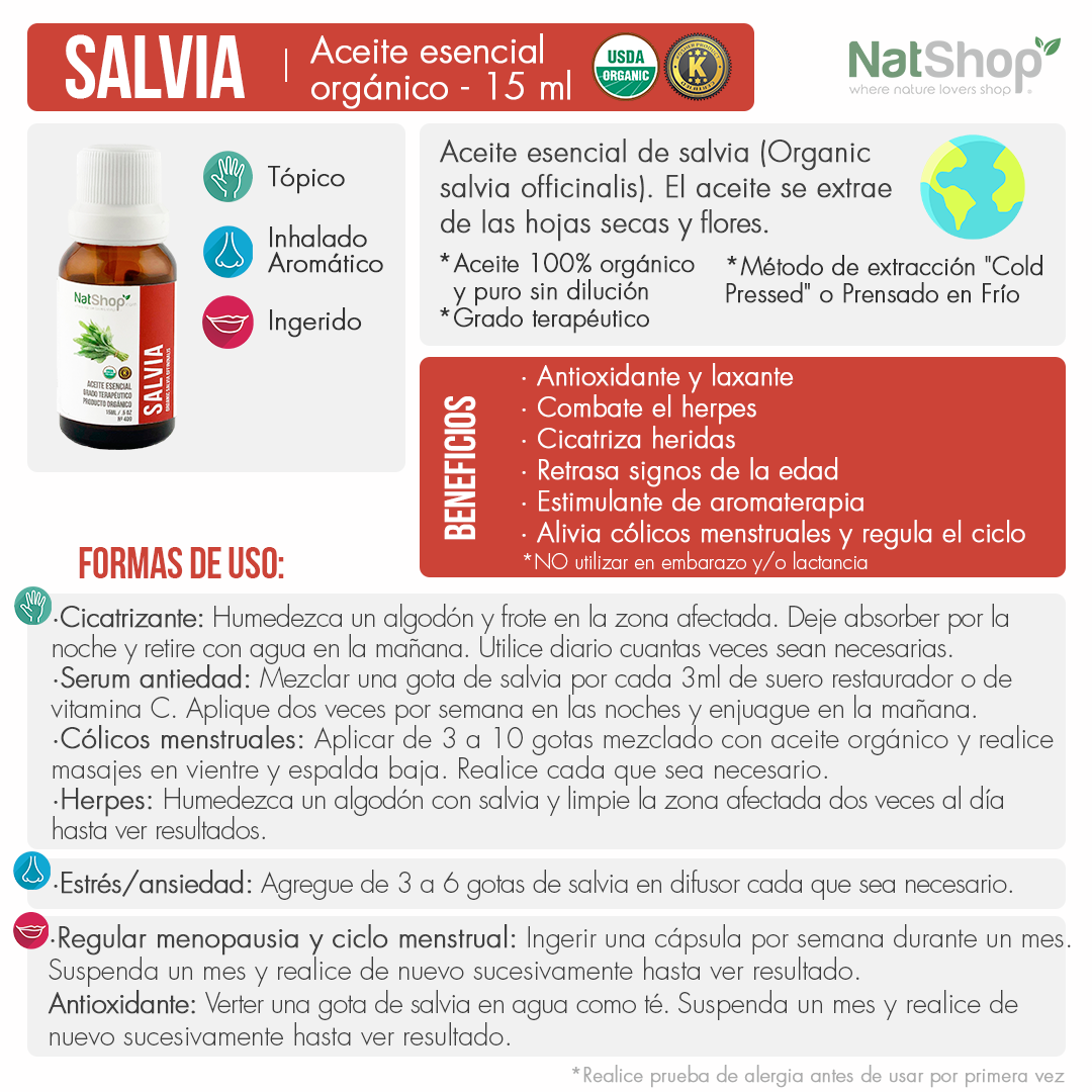 Salvia Orgánica 15ml