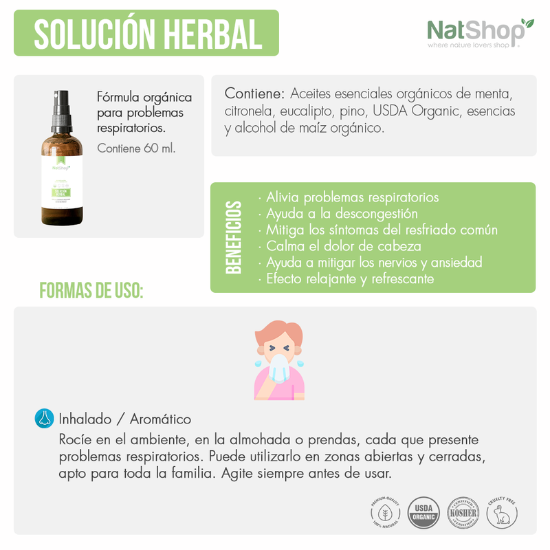 Muestra Solución herbal  (5 pzs) - 5ml