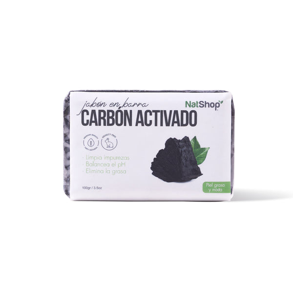 Jabón de carbón activado - 1 pieza