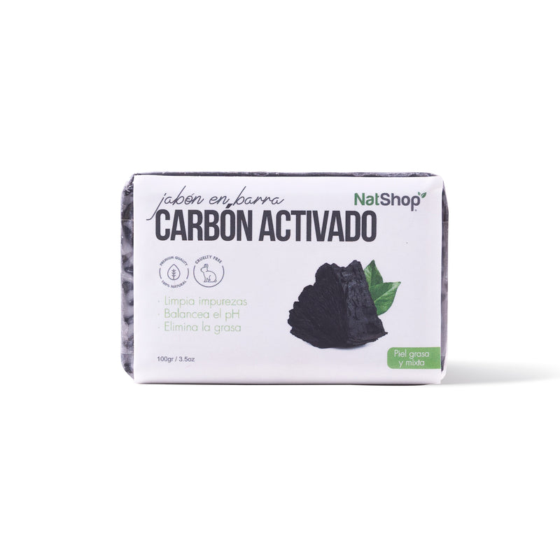 Jabón de carbón activado - 1 pieza