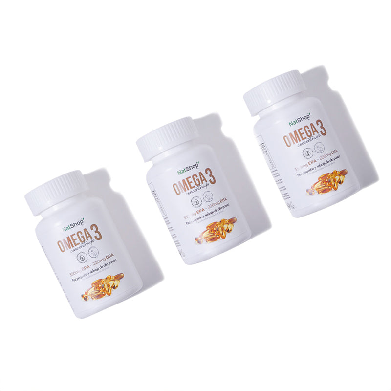 Cápsulas Omega 3 Concentrado - 330mg EPA / 220mg DHA (Pez Pequeño y Salvaje de Alta Pureza)