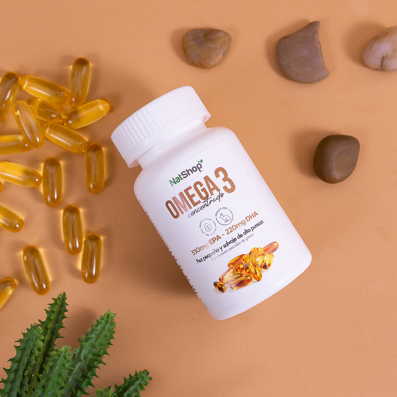 Cápsulas Omega 3 Concentrado - 330mg EPA / 220mg DHA (Pez Pequeño y Salvaje de Alta Pureza)