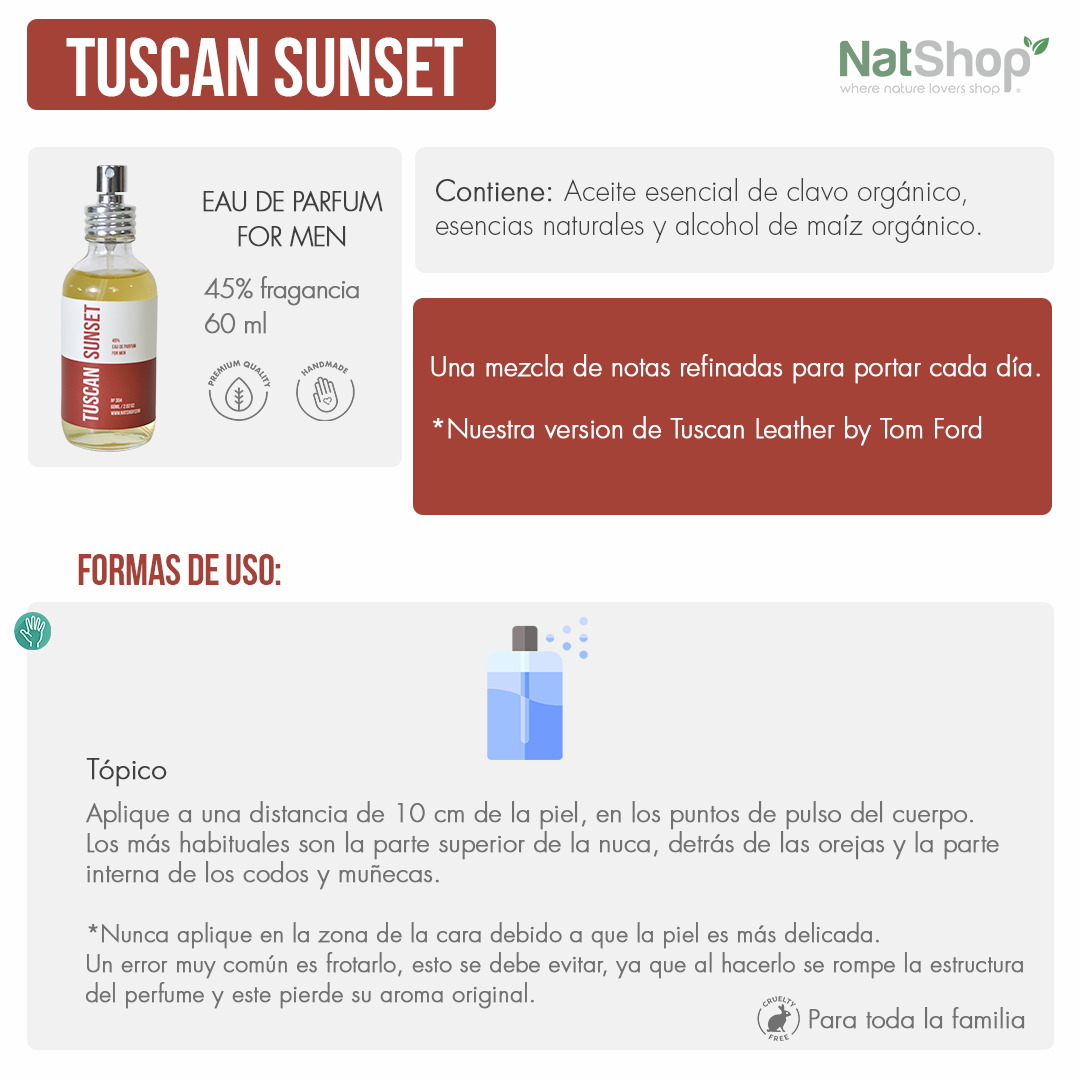 Tuscan sunset (caballero) aceite esencial de clavo