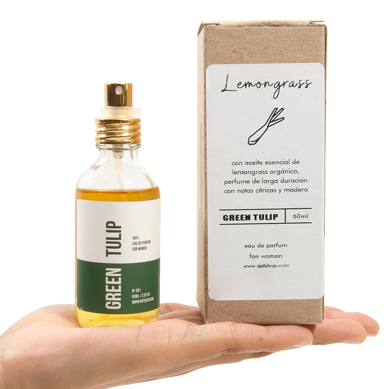 Green tulip (dama) con aceite esencial de lemongrass