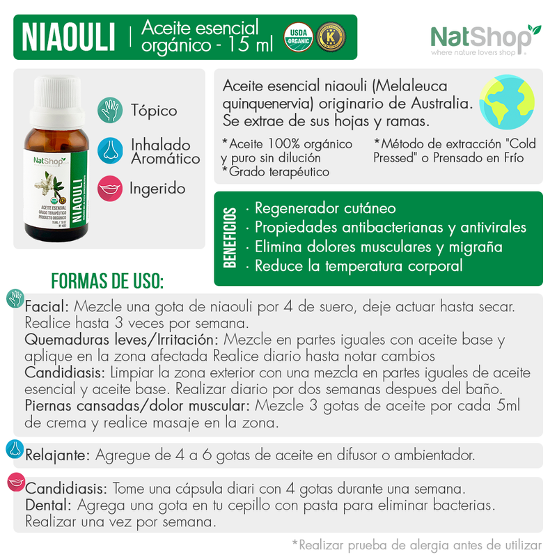 Niaouli Orgánico 15ml